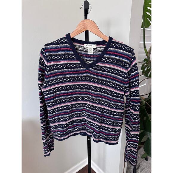 Eddie Bauer Womens Knitted Comfort V Neck Sweater - Picture 1 of 4